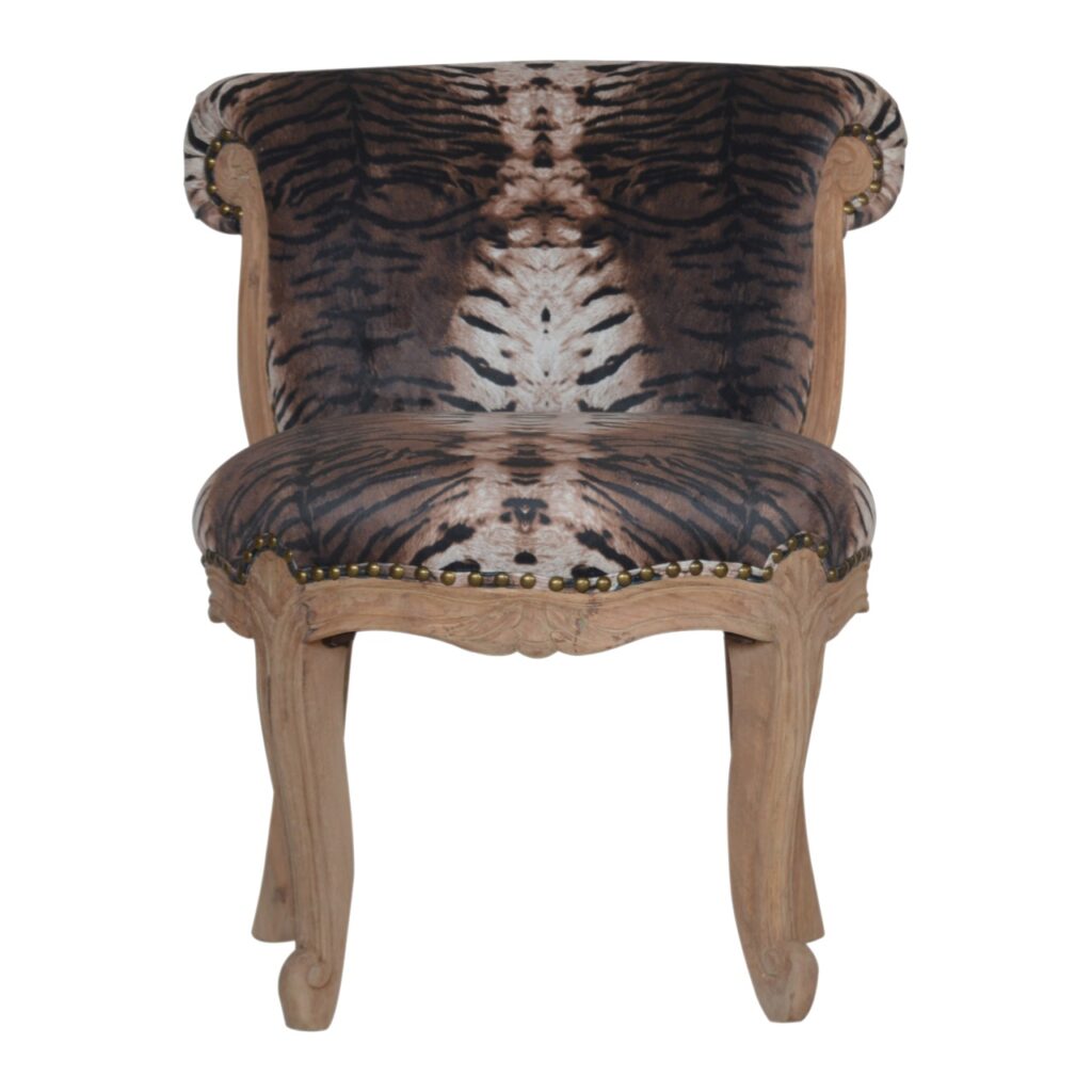 Canada Tiger Printed Studded Chair Suppliers