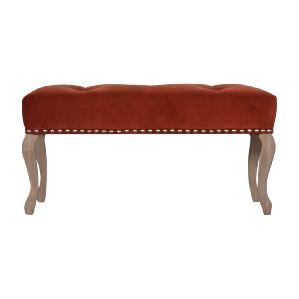 Canada French Style Rust Velvet Bench Suppliers
