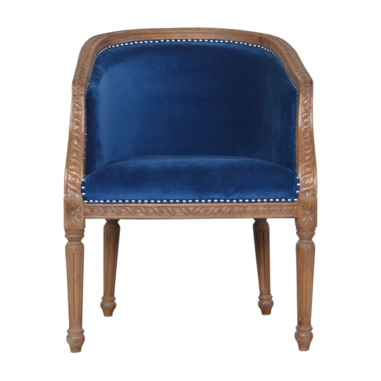 Canada Royal Blue Velvet Occasional Chair Suppliers