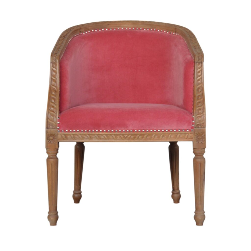 Canada Pink Velvet Occasional Chair Suppliers