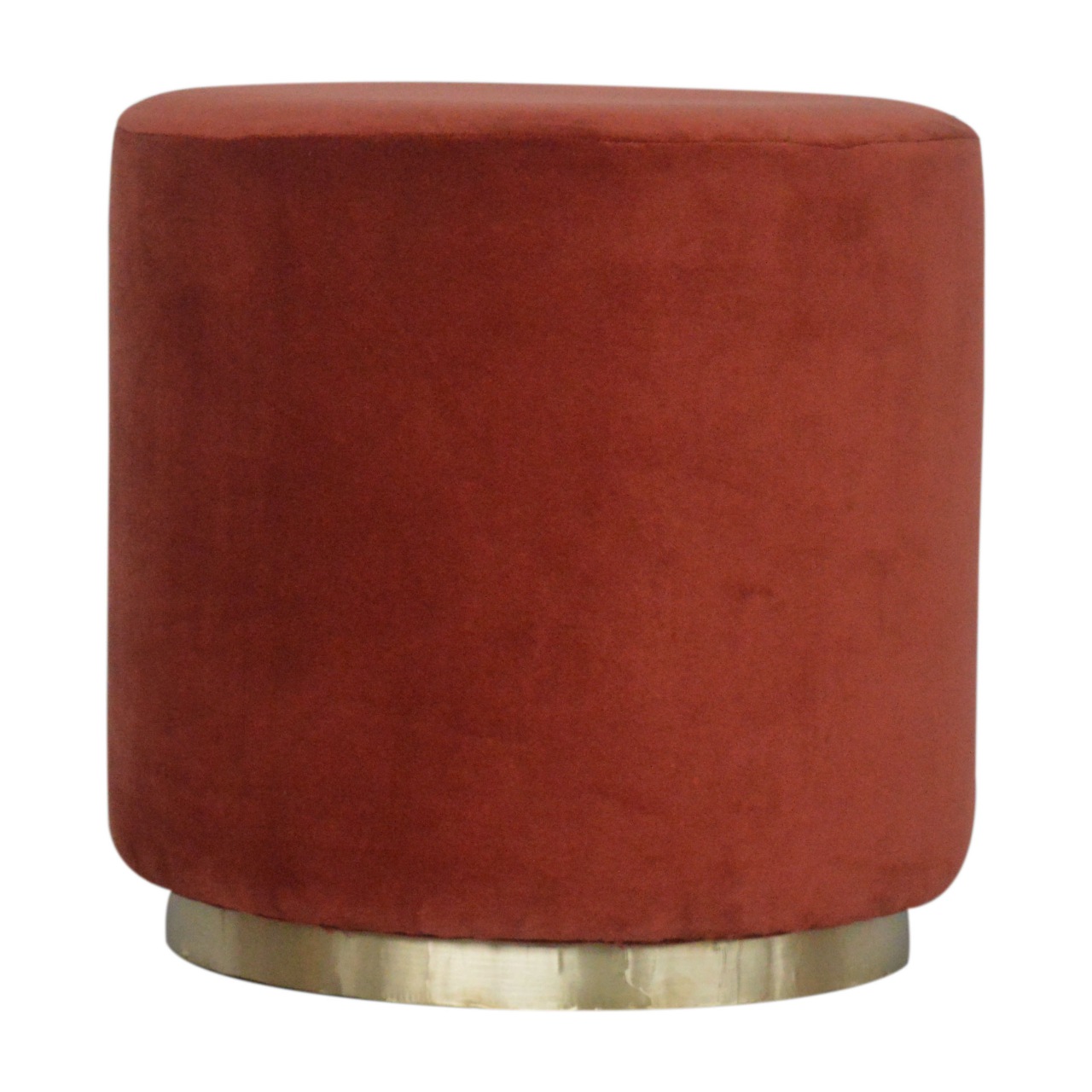 Canada Brick Red Velvet Gold Footstool Suppliers