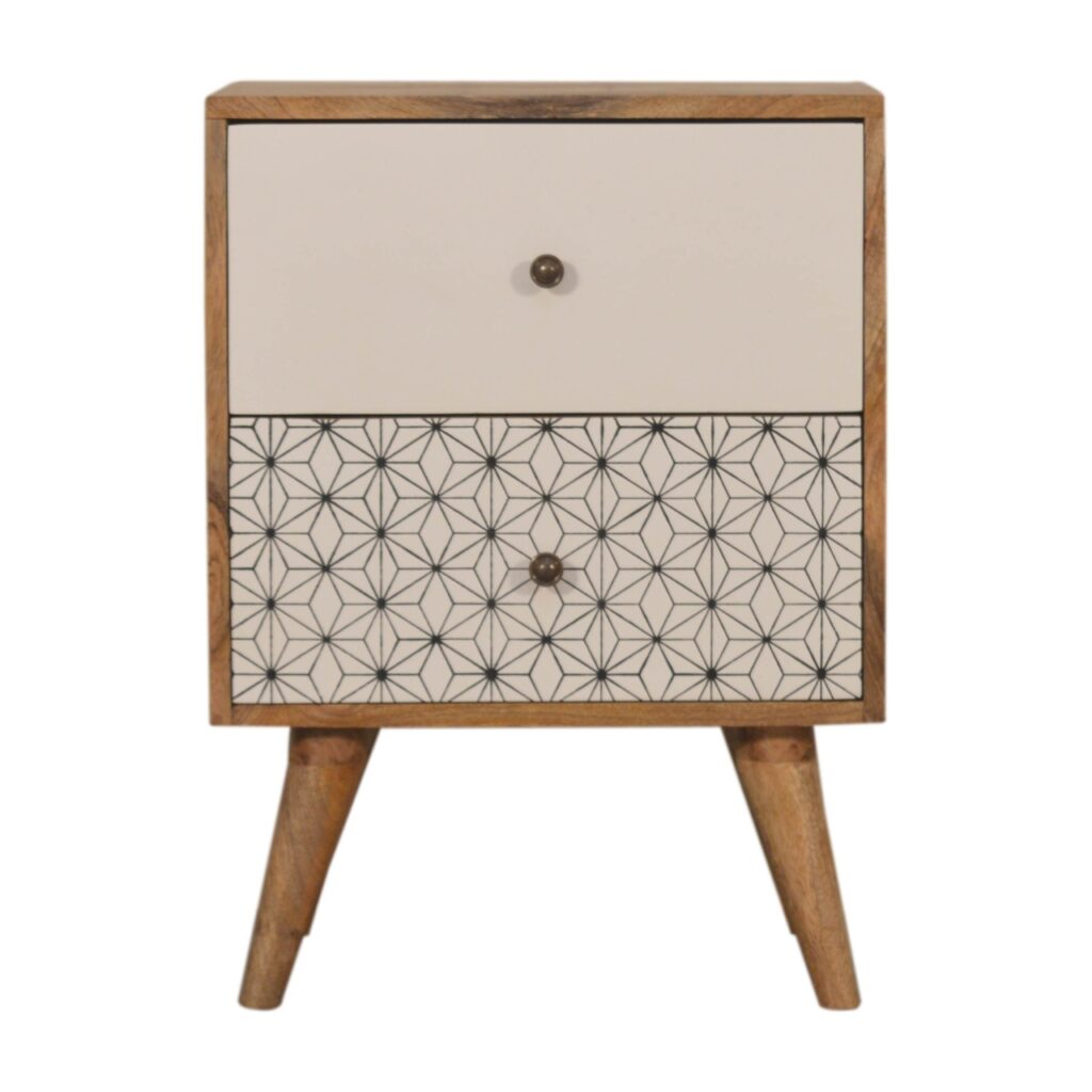 Canada Geo Screen Printed 2 Tone Nightstand Suppliers