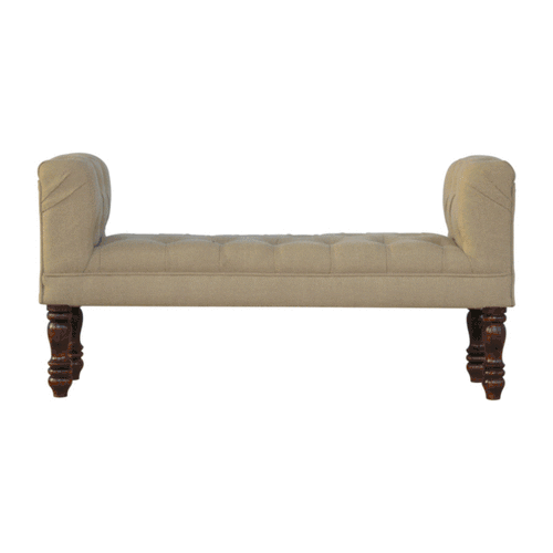 Mud Linen Bedroom Bench - Image 11