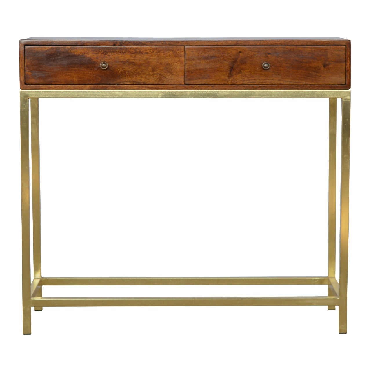 Canada Industrial 2 Drawer Console Table with Iron Base Suppliers