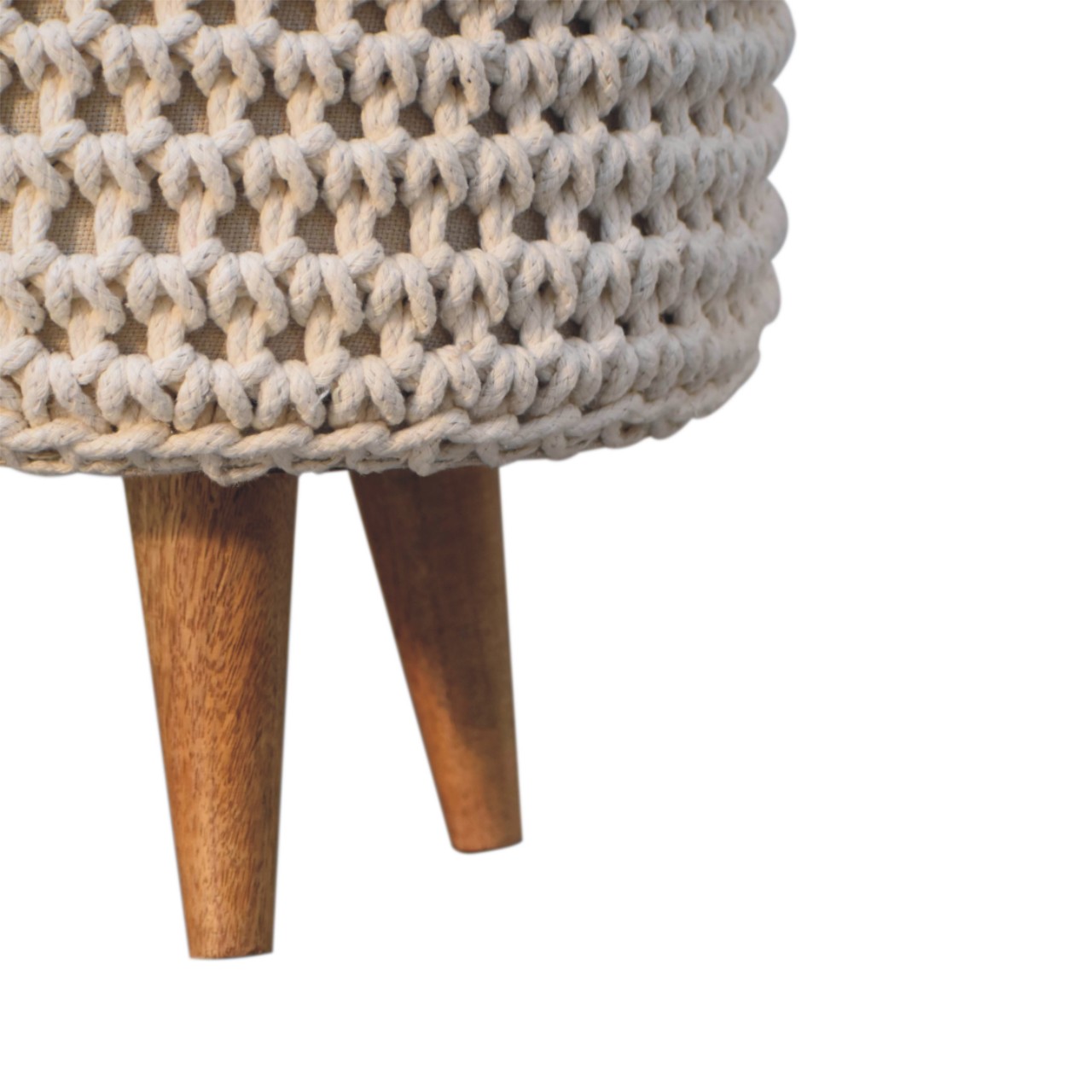 Keeva White Oblong Footstool - Image 9