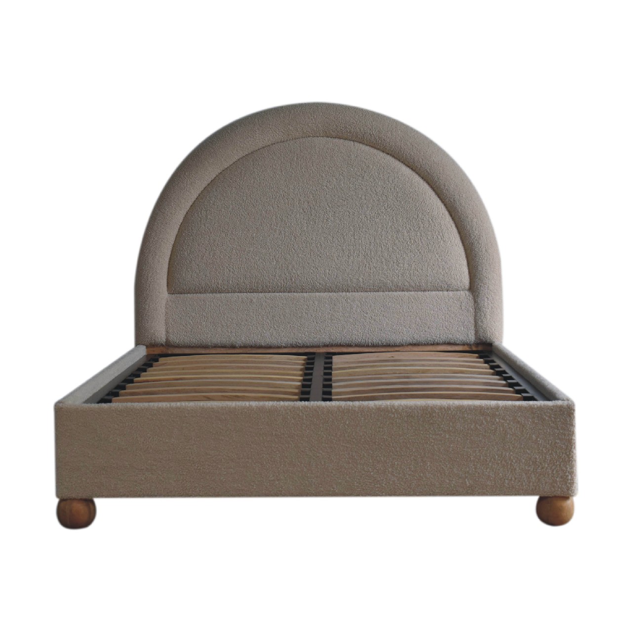 Canada Cream Boucle Double Bed Suppliers