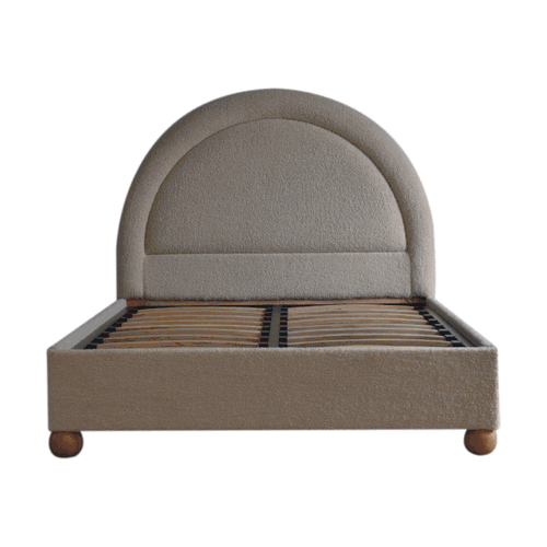 Cream Boucle Double Bed - Image 10