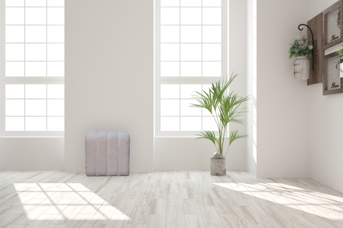 White Wavy Boucle Footstool - Image 10