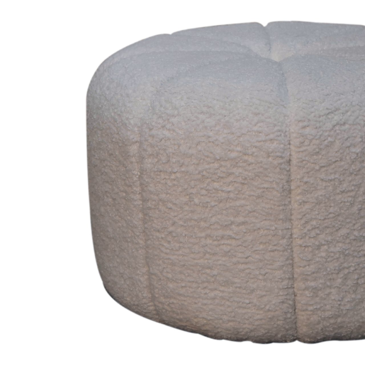 White Boucle Circus Footstool - Image 6