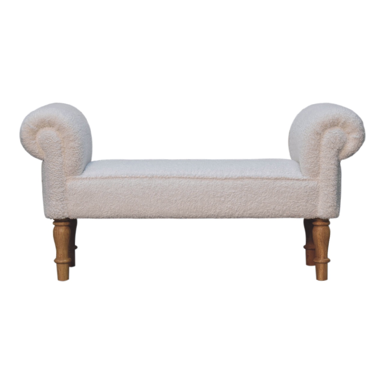 Canada White Boucle Bedroom Bench Suppliers