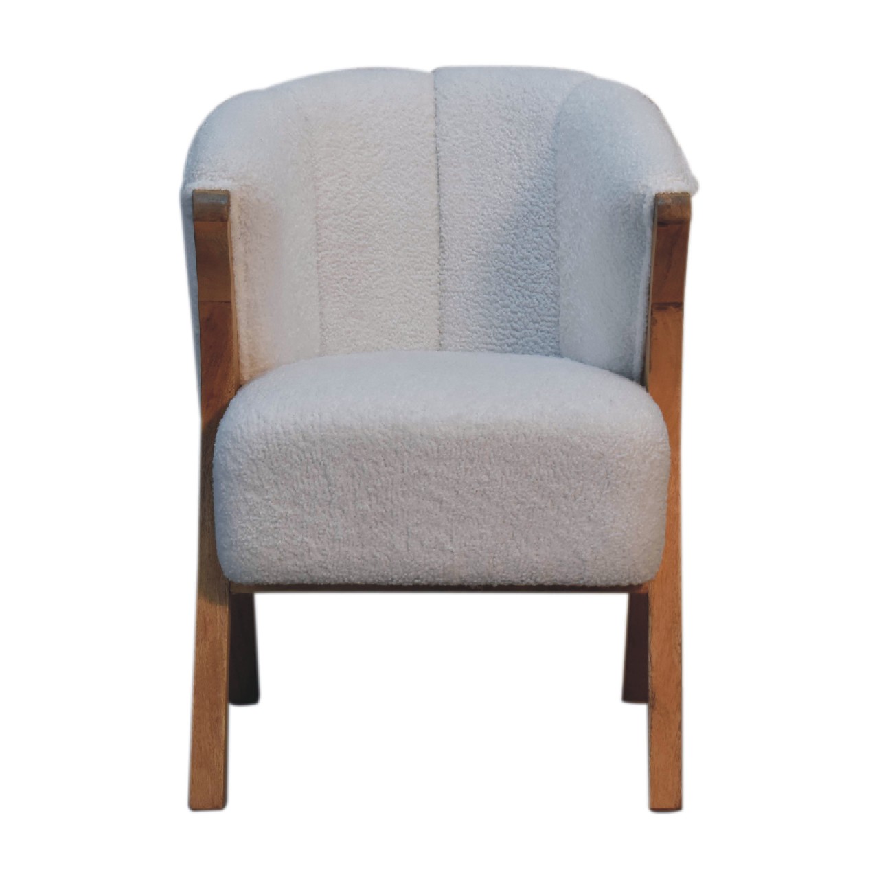 Canada White Boucle Minimalistic Chair Suppliers