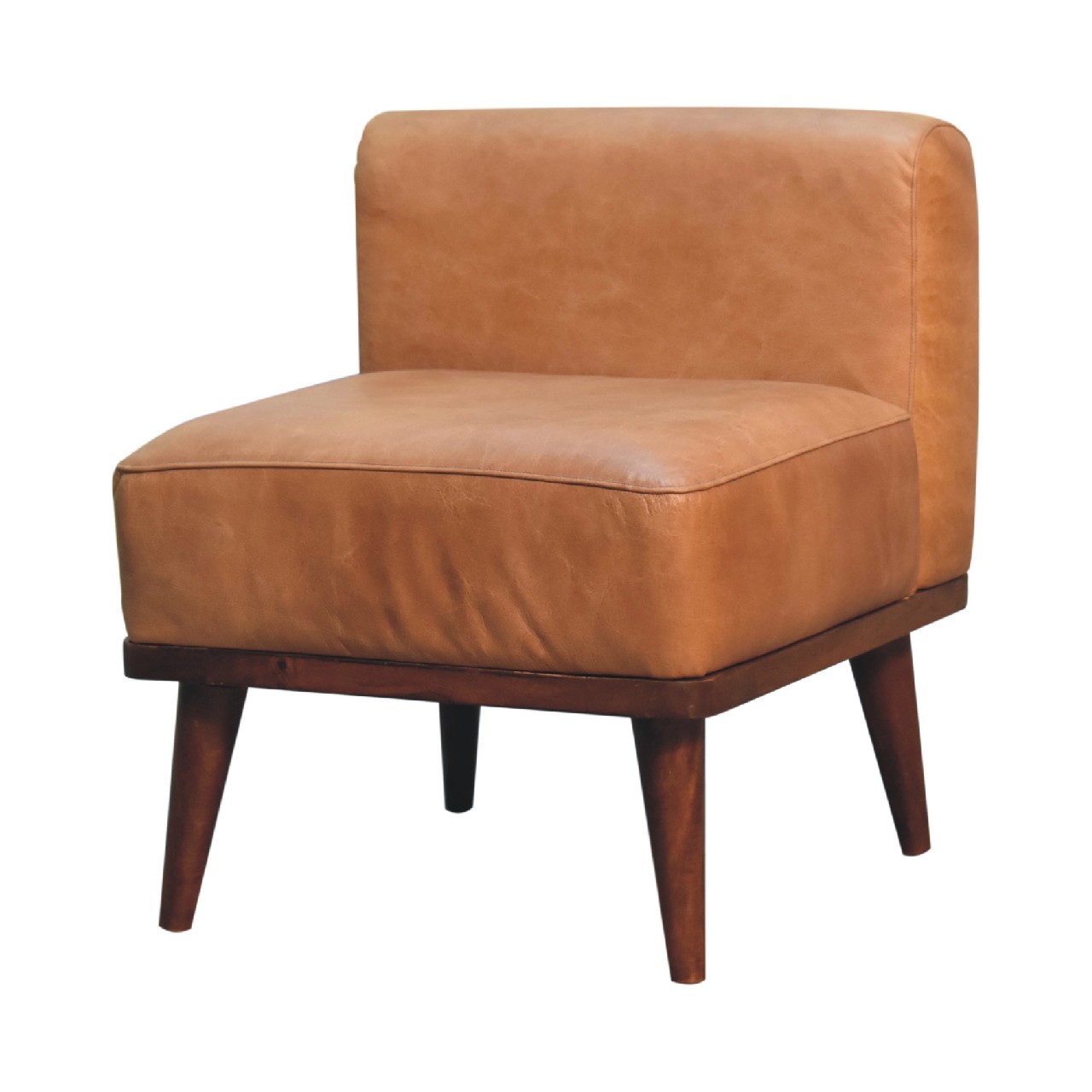 Tan Buffalo Backrest Footstool - Image 2