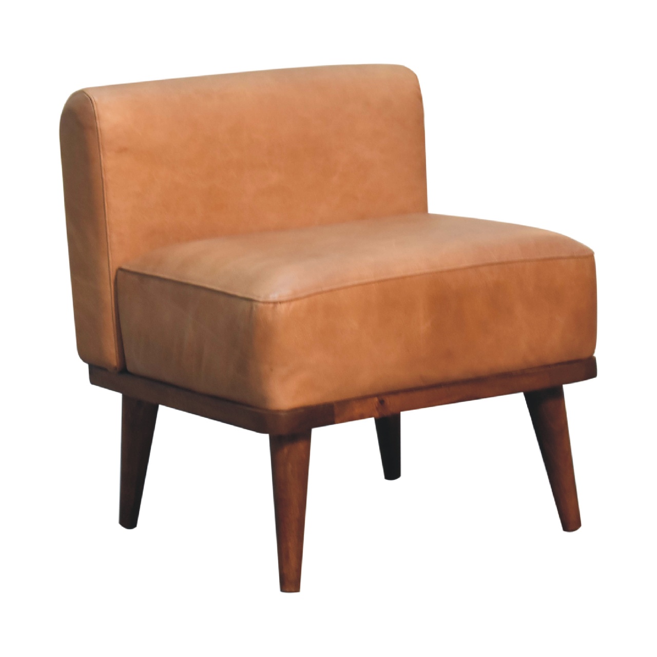 Tan Buffalo Backrest Footstool - Image 3