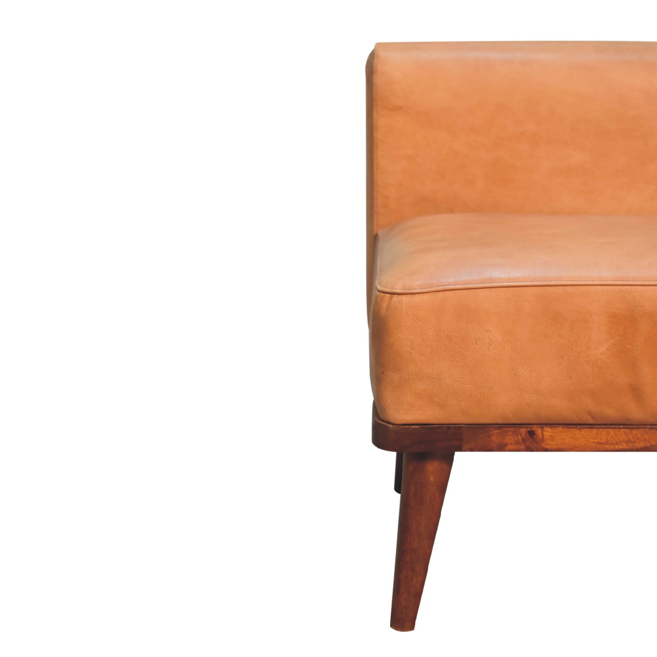 Tan Buffalo Backrest Footstool - Image 4
