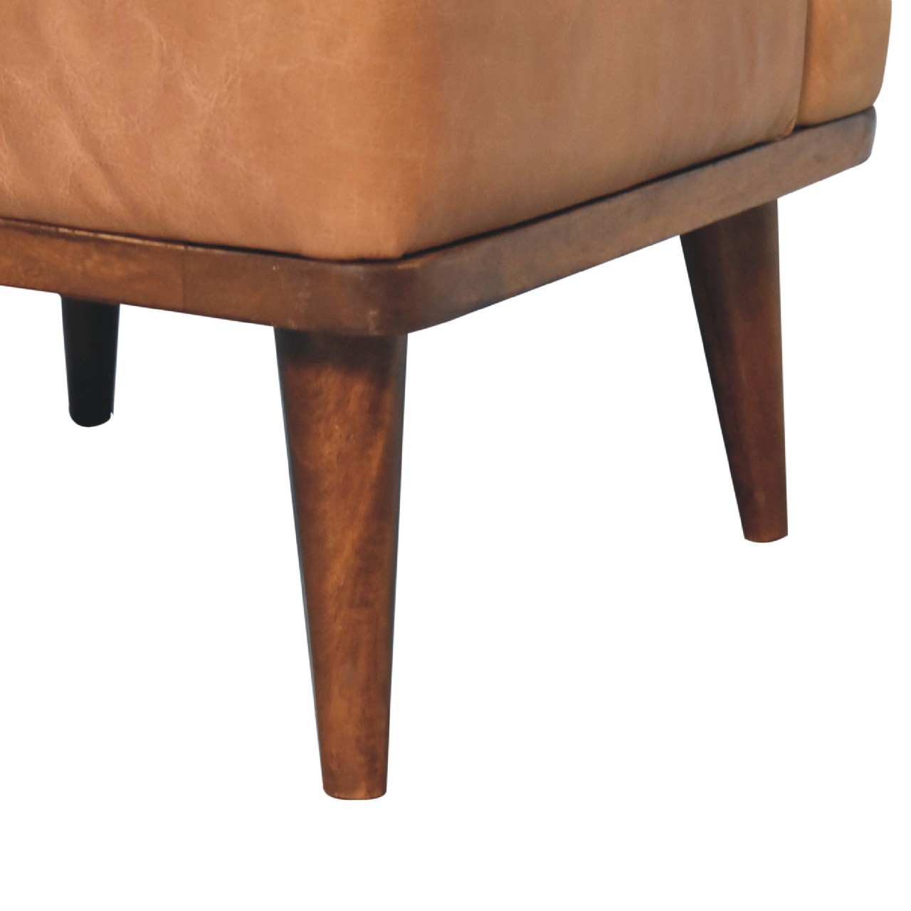 Tan Buffalo Backrest Footstool - Image 6