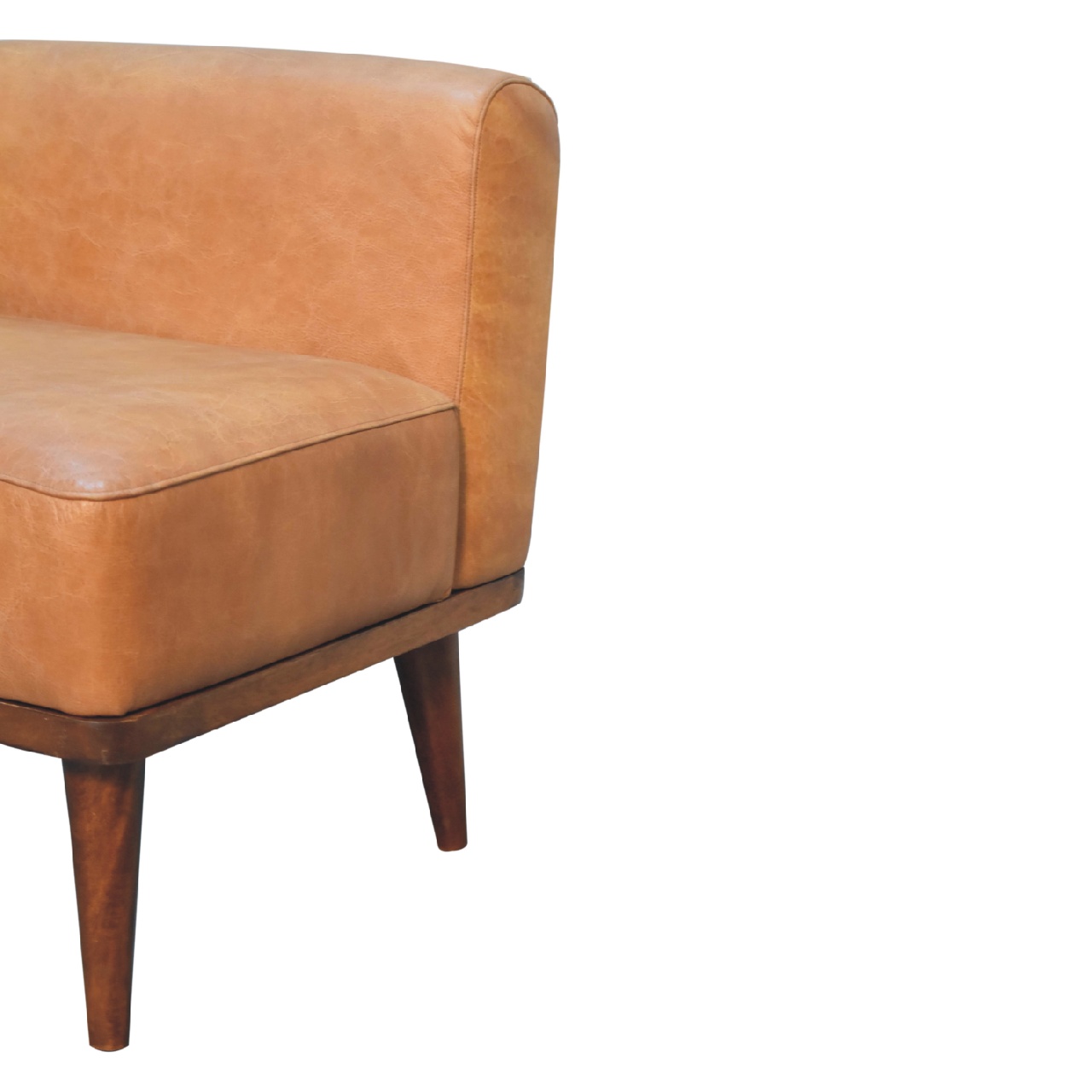 Tan Buffalo Backrest Footstool - Image 7