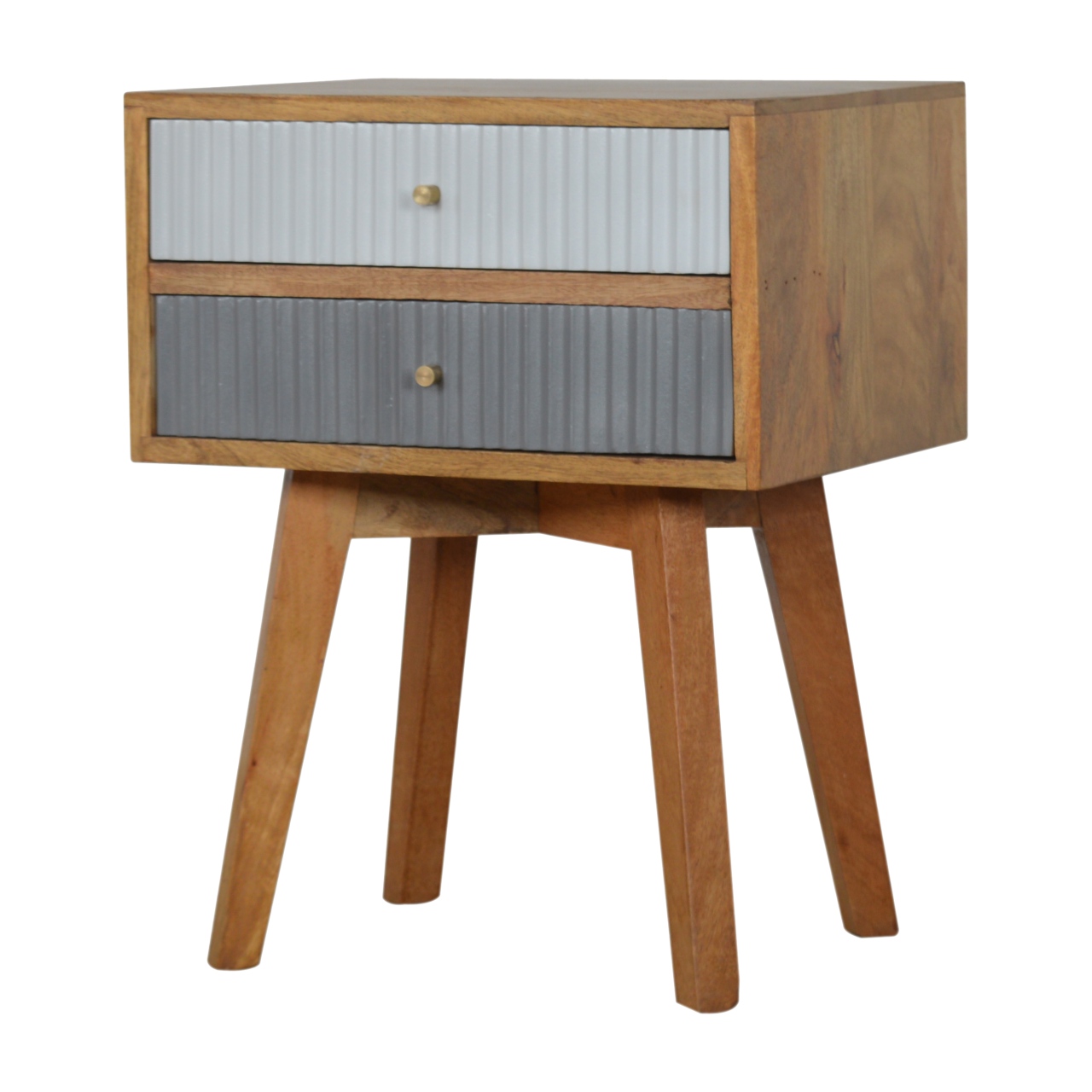 Line Grey Painted Nightstand - Image 2