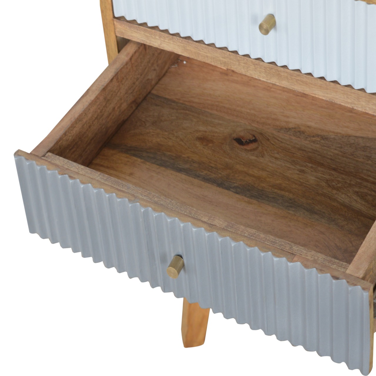 Line Grey Painted Nightstand - Image 6