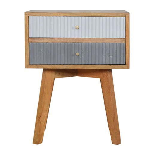 Line Grey Painted Nightstand - Image 11