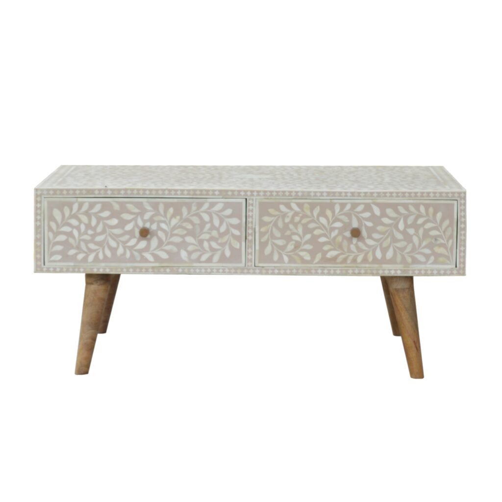 Canada Taupe Floral Bone Coffee Table Suppliers