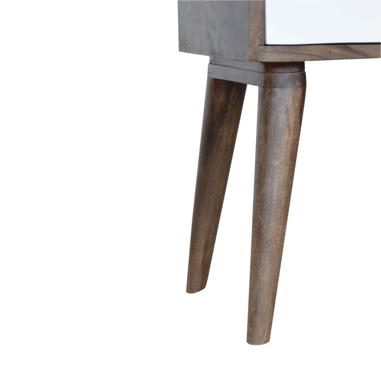 Walnut and White Painted Nightstand - Image 5