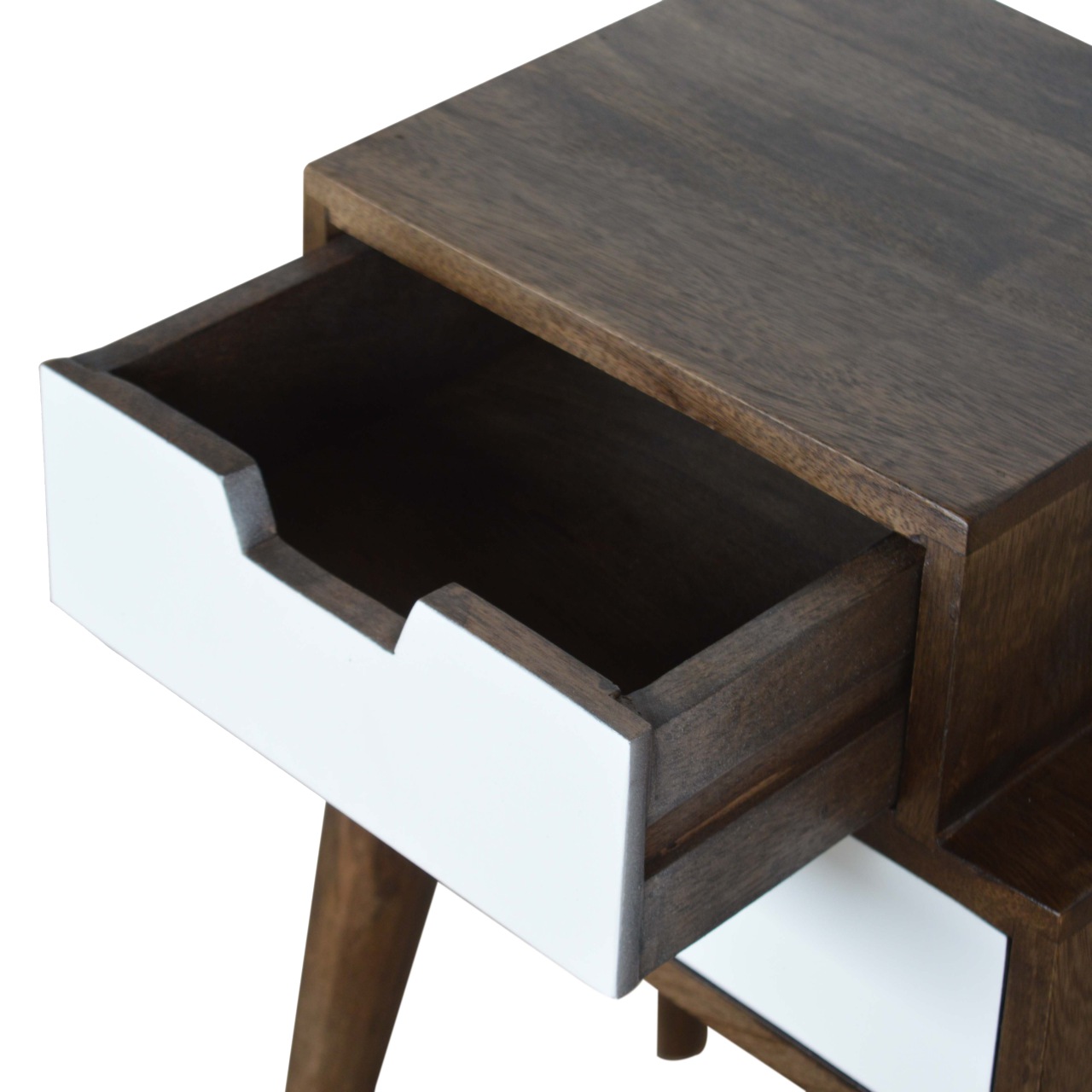 Walnut and White Painted Nightstand - Image 6