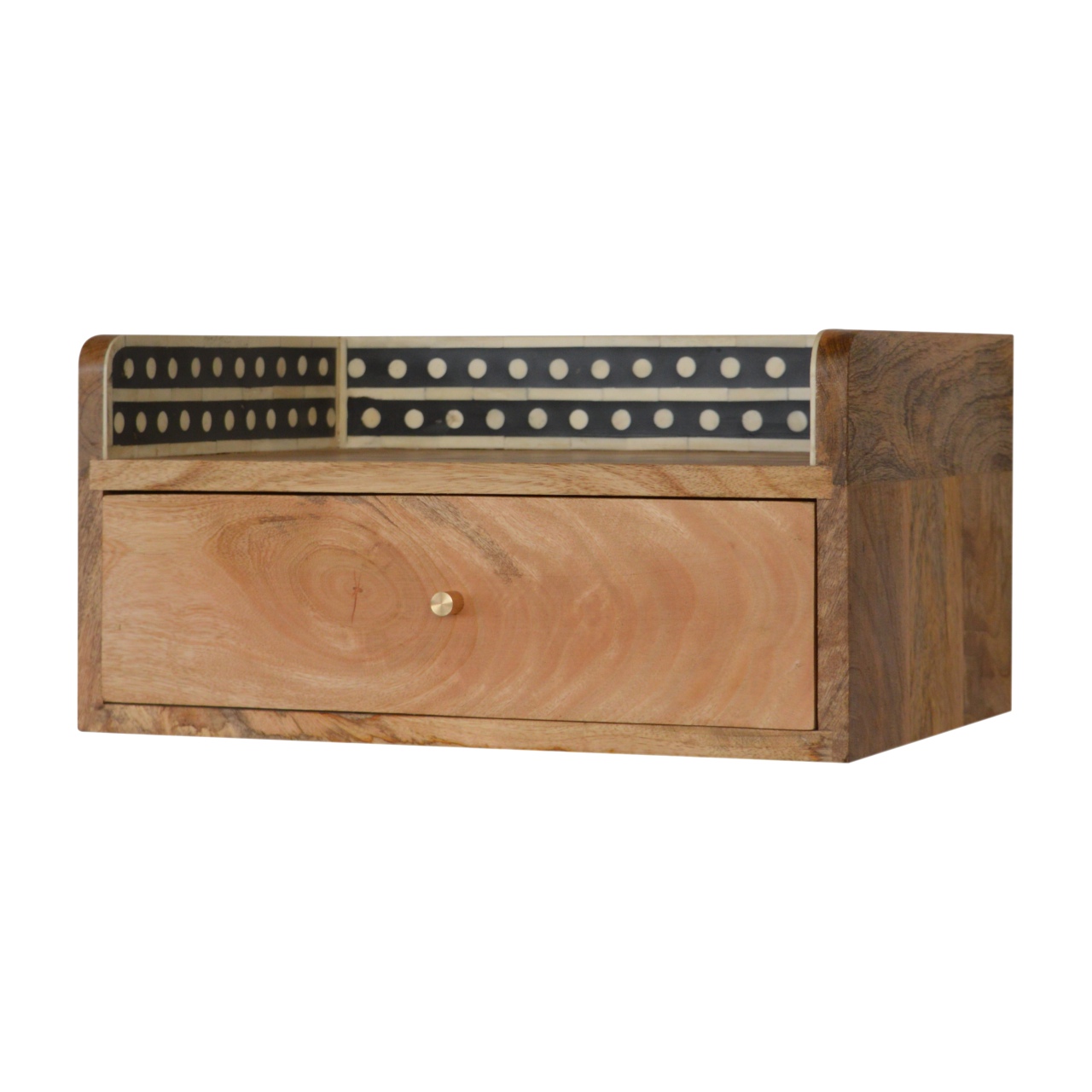 Bone Inlay Gallery Floating Nightstand - Image 3