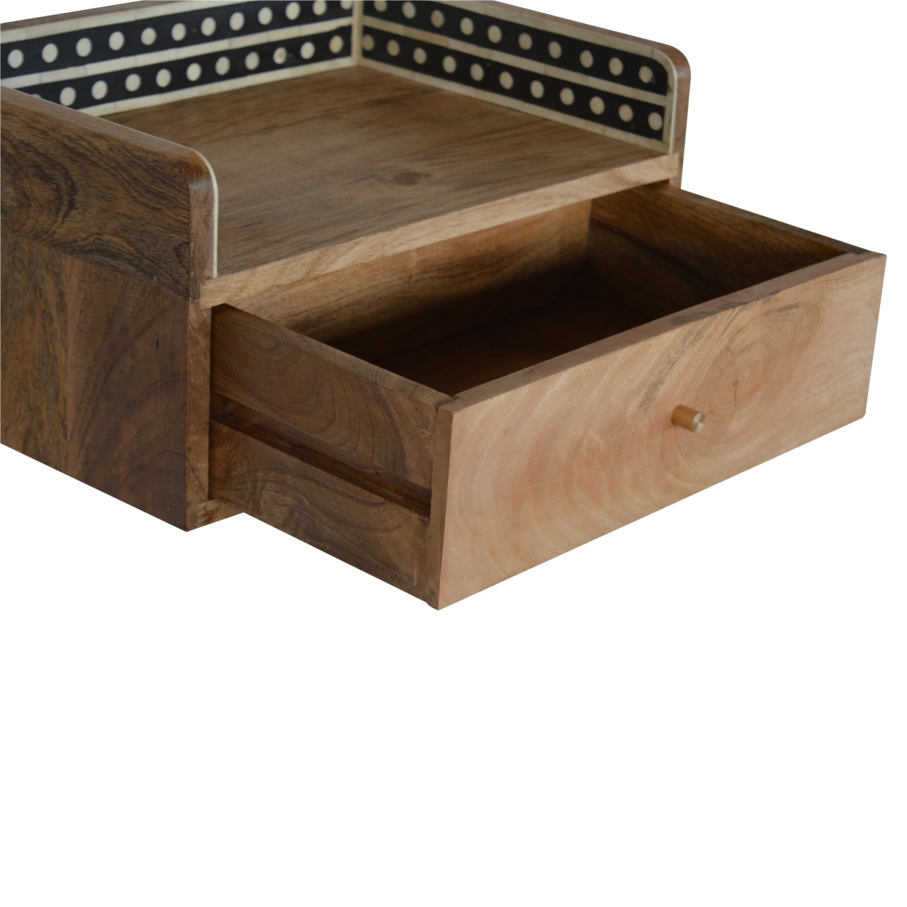 Bone Inlay Gallery Floating Nightstand - Image 4