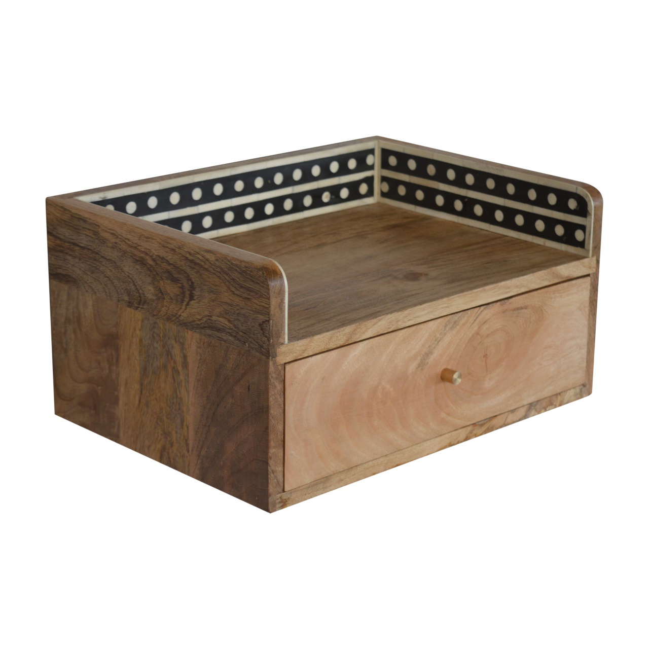Bone Inlay Gallery Floating Nightstand - Image 5