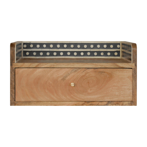 Bone Inlay Gallery Floating Nightstand - Image 11