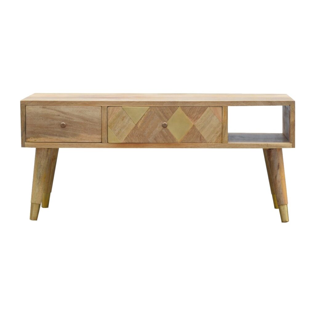 Canada Oak-ish Gold Inlay Media Unit Suppliers