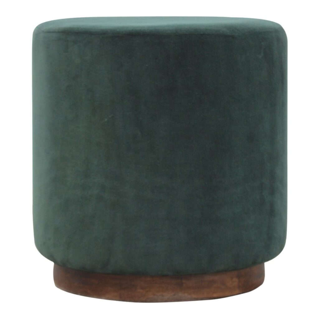 Canada Large Emerald Velvet Footstool Suppliers