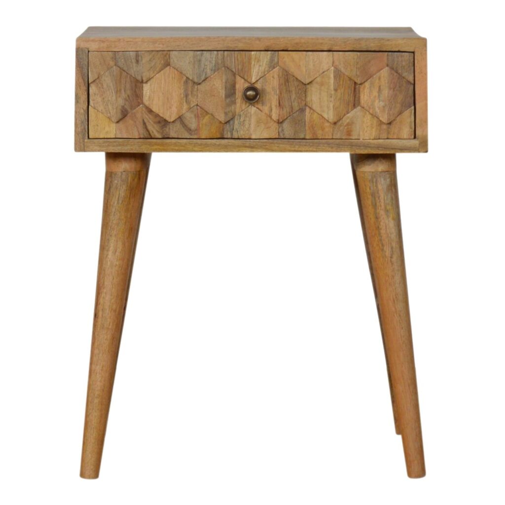 Canada Pineapple Carved Oak-ish Nightstand Suppliers