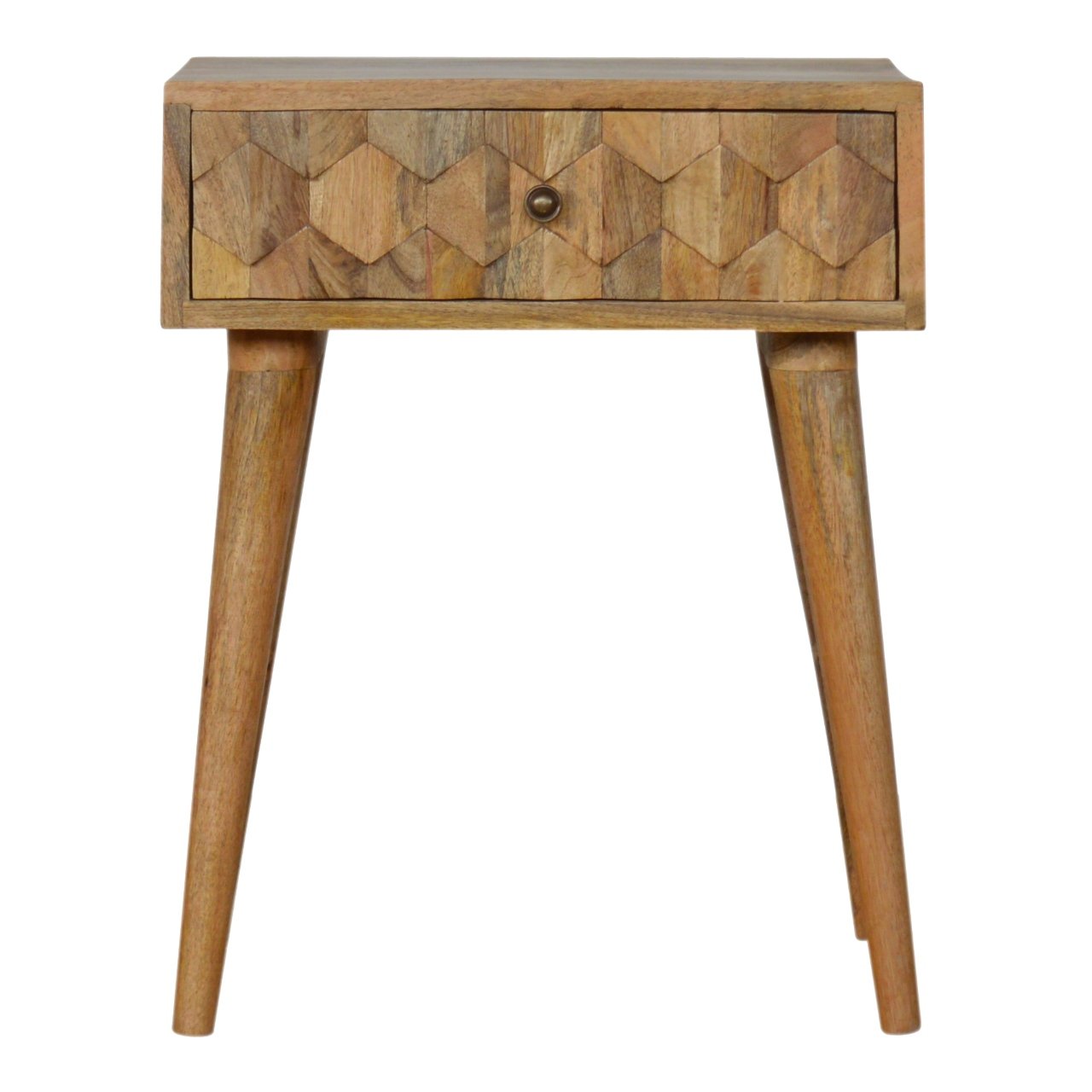 Canada Pineapple Carved Oak-ish Nightstand Suppliers