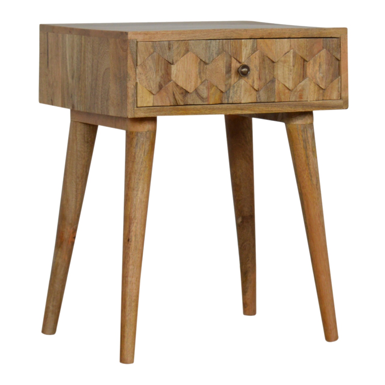 IN853 - Pineapple Carved Oak-ish Bedside wholesalers