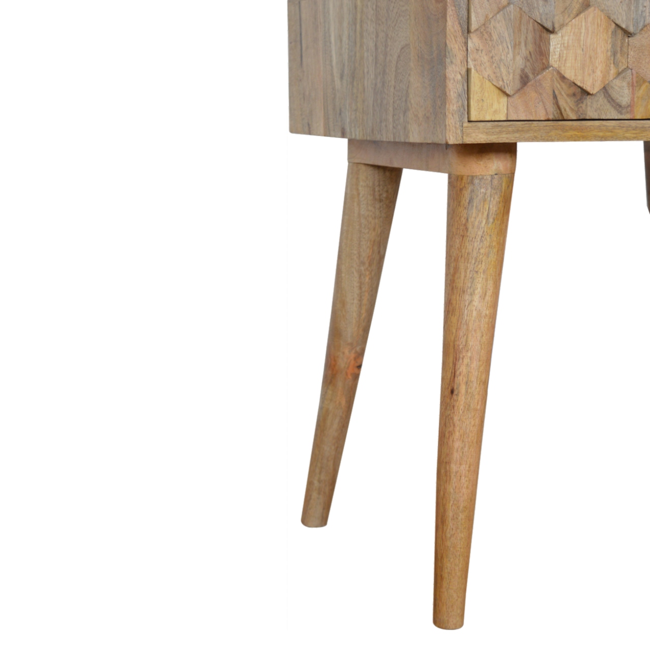 IN853 - Pineapple Carved Oak-ish Bedside for reselling