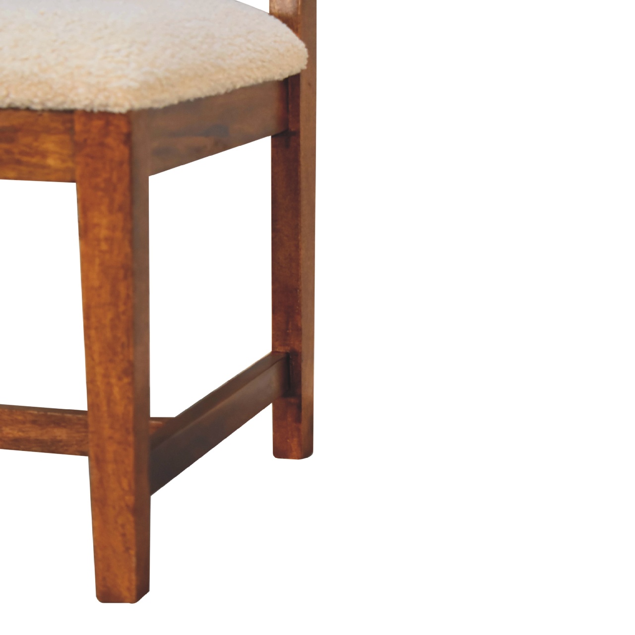 Cream Boucle Rattan Chair - Image 6