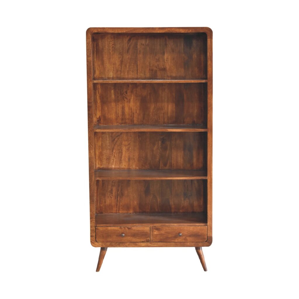 Canada Curved Chestnut Bookcase Suppliers