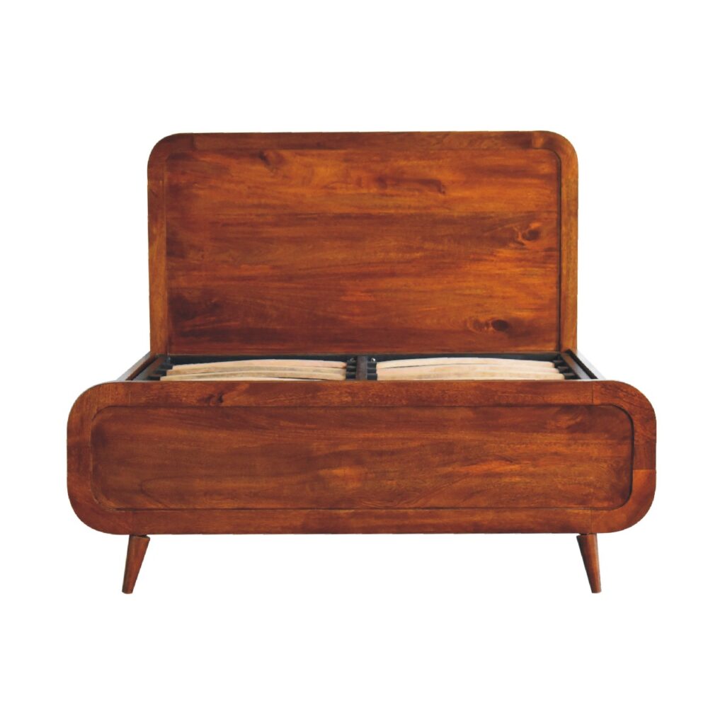 Canada Curved Chestnut Double Bed Suppliers