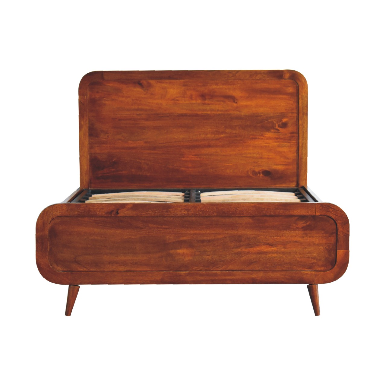 Canada Curved Chestnut Double Bed Suppliers