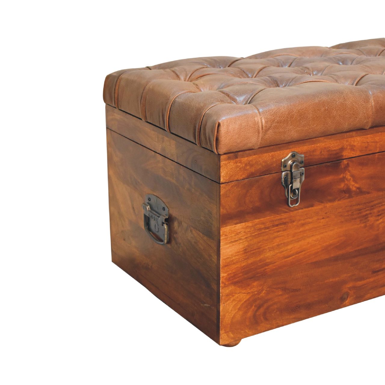 Buffalo Hide Chestnut Storage Trunk - Image 7