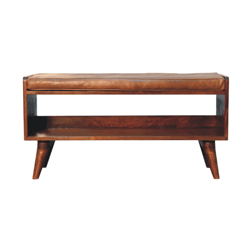 Chestnut Bench with Brown Leather Seatpad - Image 10