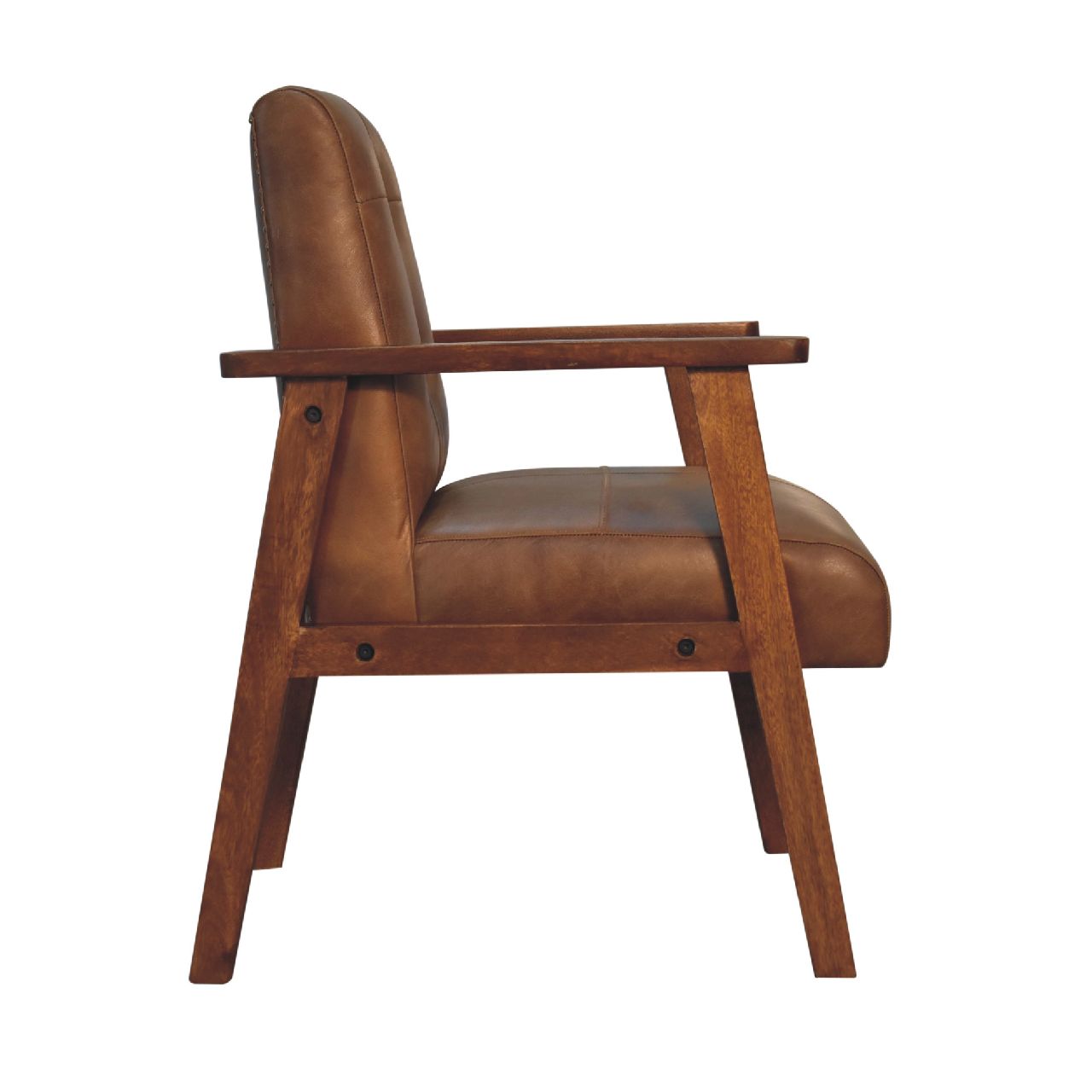 Brown Buffalo Leather Chair - Image 9