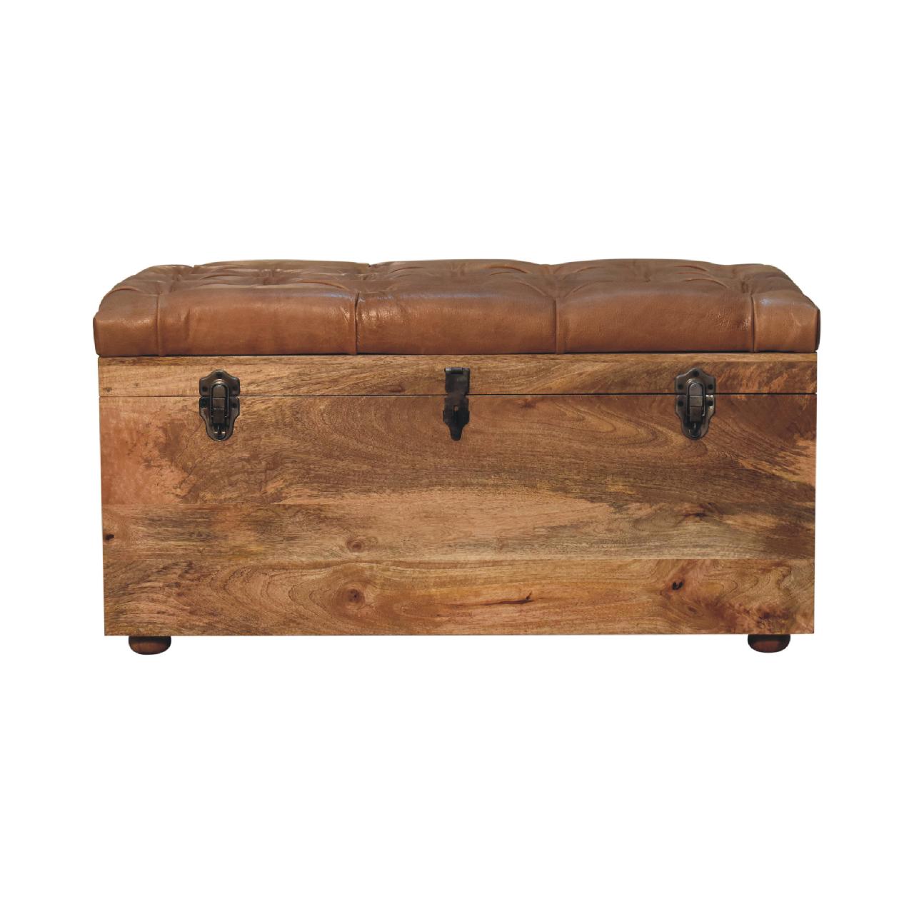 Canada Buffalo Hide Oak-ish Storage Trunk Suppliers