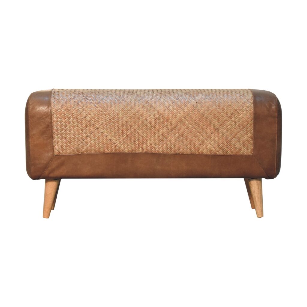 Canada Large Seagrass Buffalo Hide Nordic Bench Suppliers