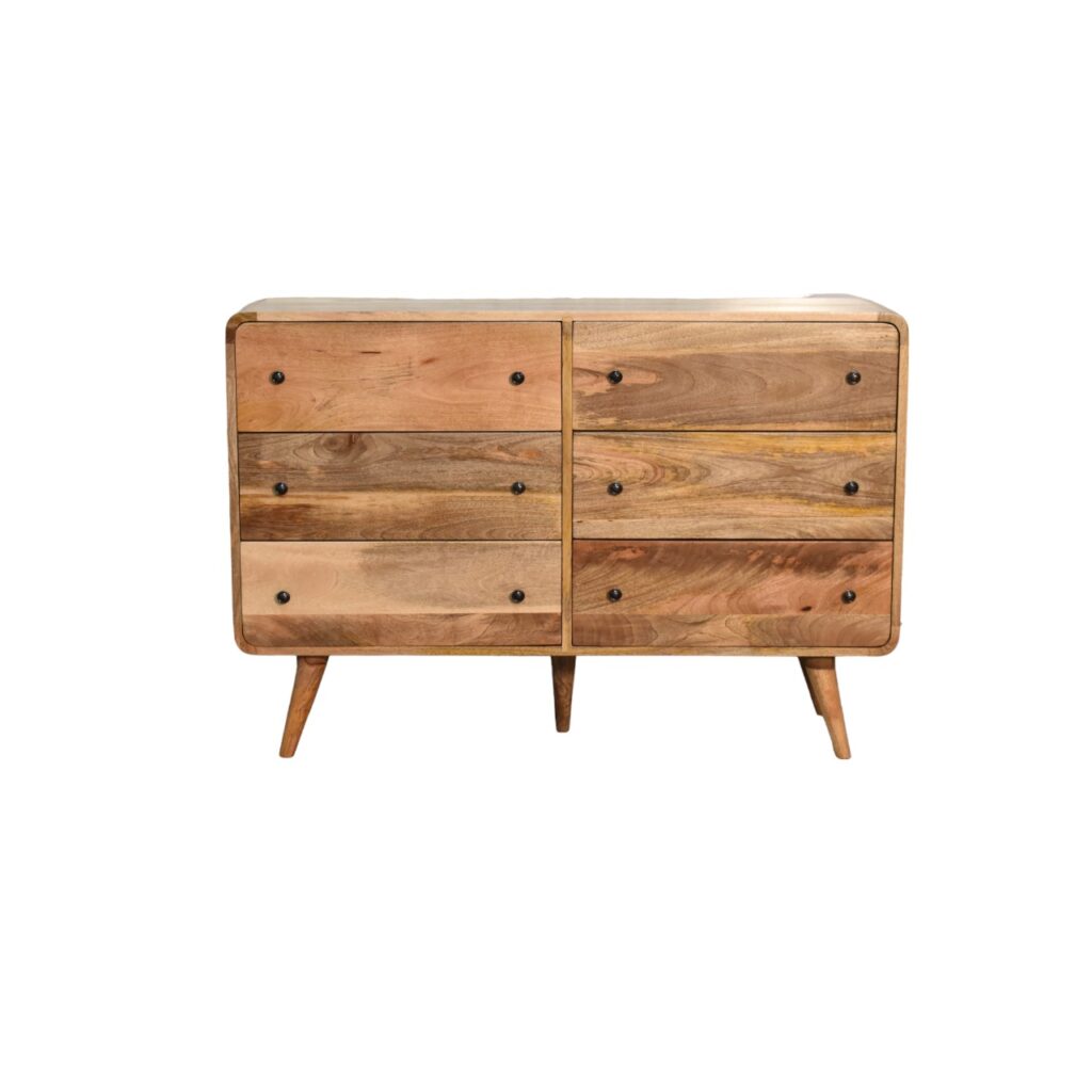 Canada Large Curved Oak-ish Chest Suppliers