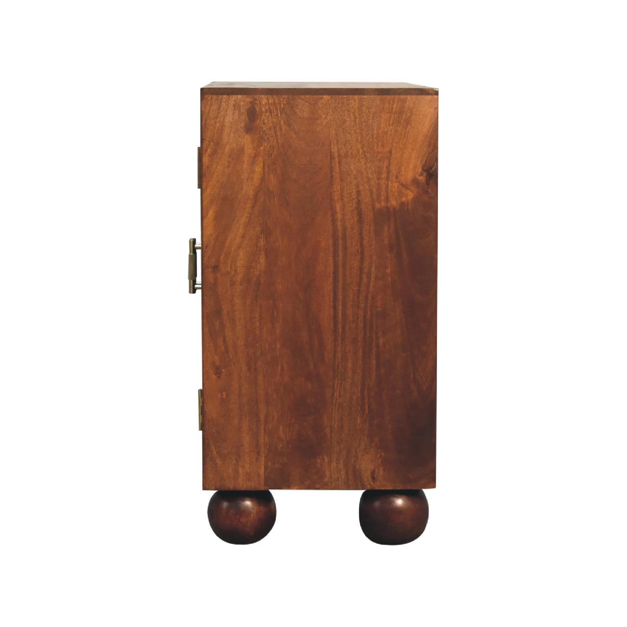 Chestnut Carved Ball Cabinet - Image 9