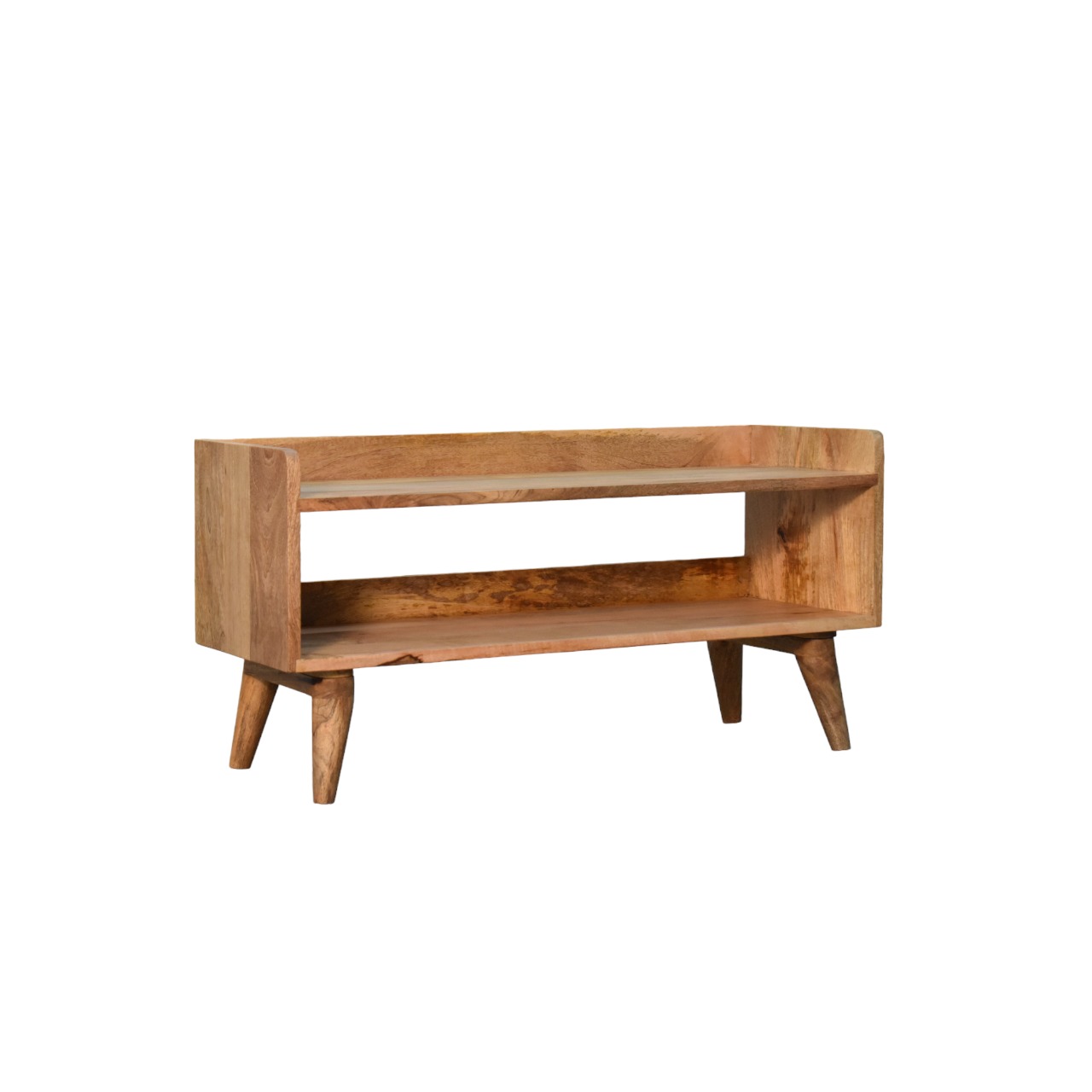 Oak-ish Nordic Storage Bench - Image 3