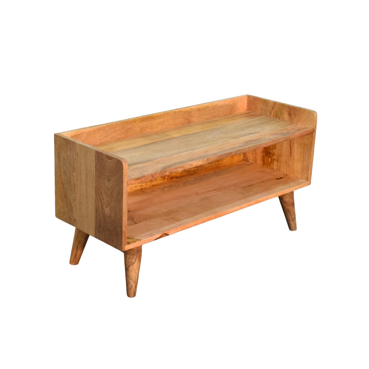 Oak-ish Nordic Storage Bench - Image 5