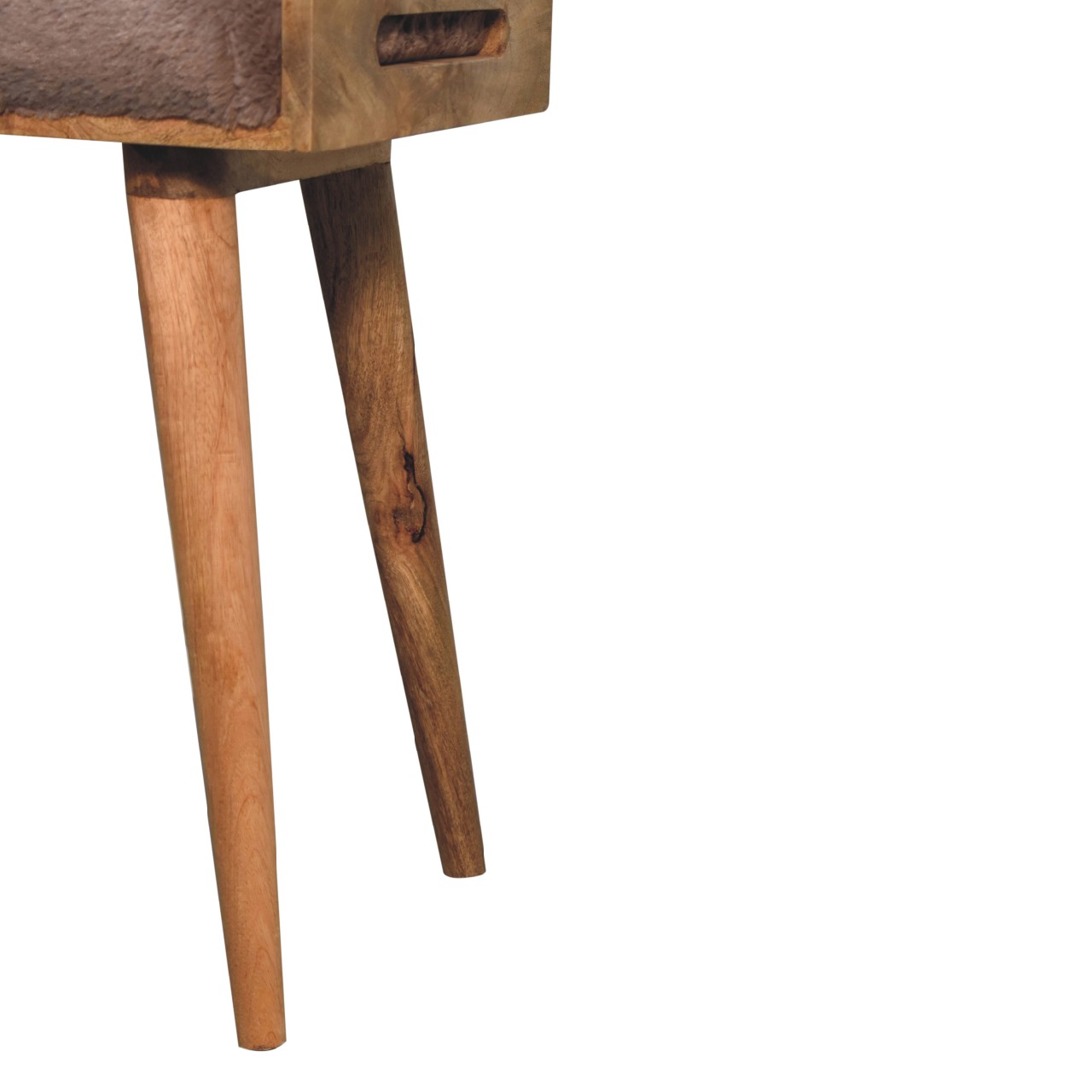 Mocha Faux Fur Style Footstool - Image 8